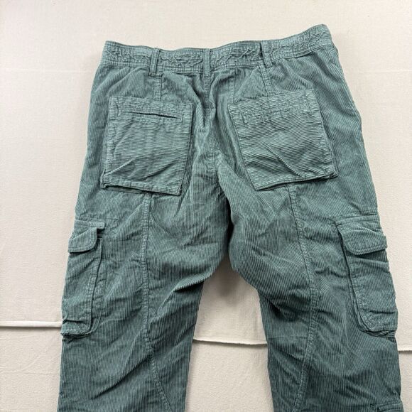 Free People Tahiti Cord Cargo Pants Green Size XL Utility Y2K Grunge Gorpcore - Picture 10 of 13
